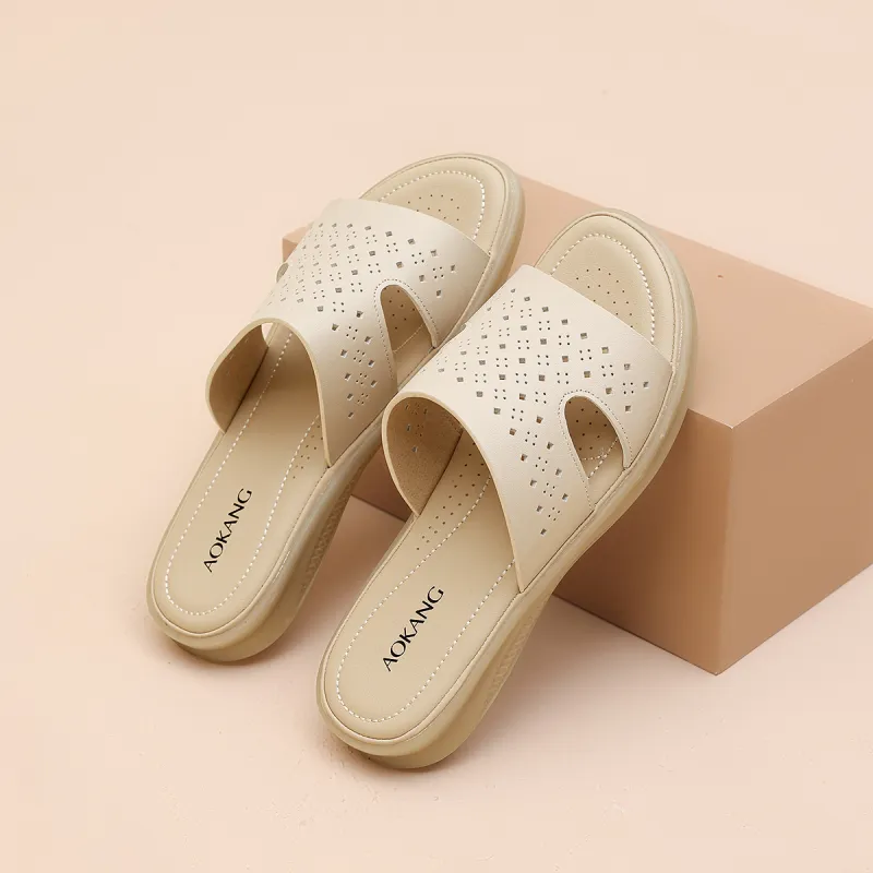 AOKANG PVC Polyvinyl Chloride Slip Resistant Slide Slippers Women's-9