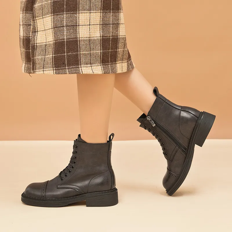 AOKANG Short Martin Boot Women's Gray-6