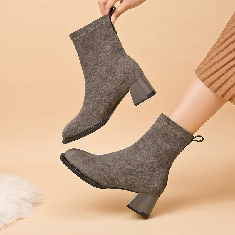 AOKANG Ankle Boots Women's Gray-3
