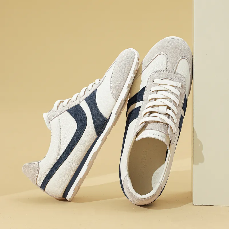 AOKANG Low Top Casual Shoes Men's White Blue-2