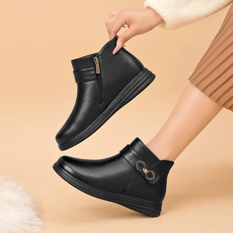AOKANG Ankle Boots 3cm Women's Black-7