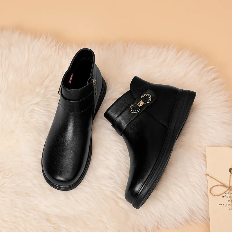 AOKANG Ankle Boots 3cm Women's Black-2