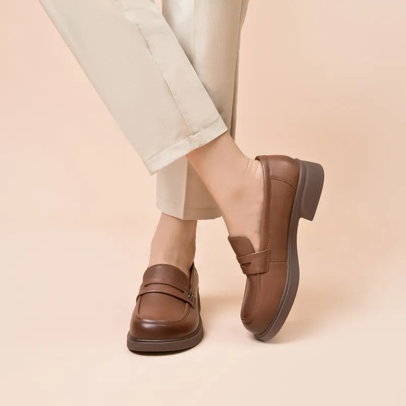AOKANG Loafers 3.5cm Women's Brown-7