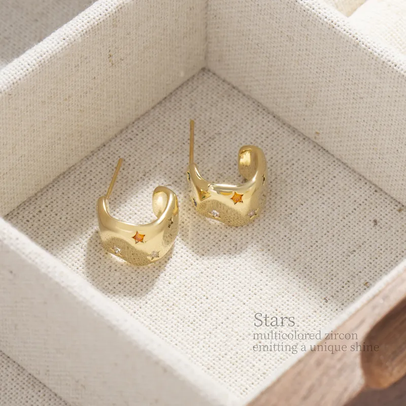 BING STUDIO 925 Silver Needles Stud Earrings Women's-1