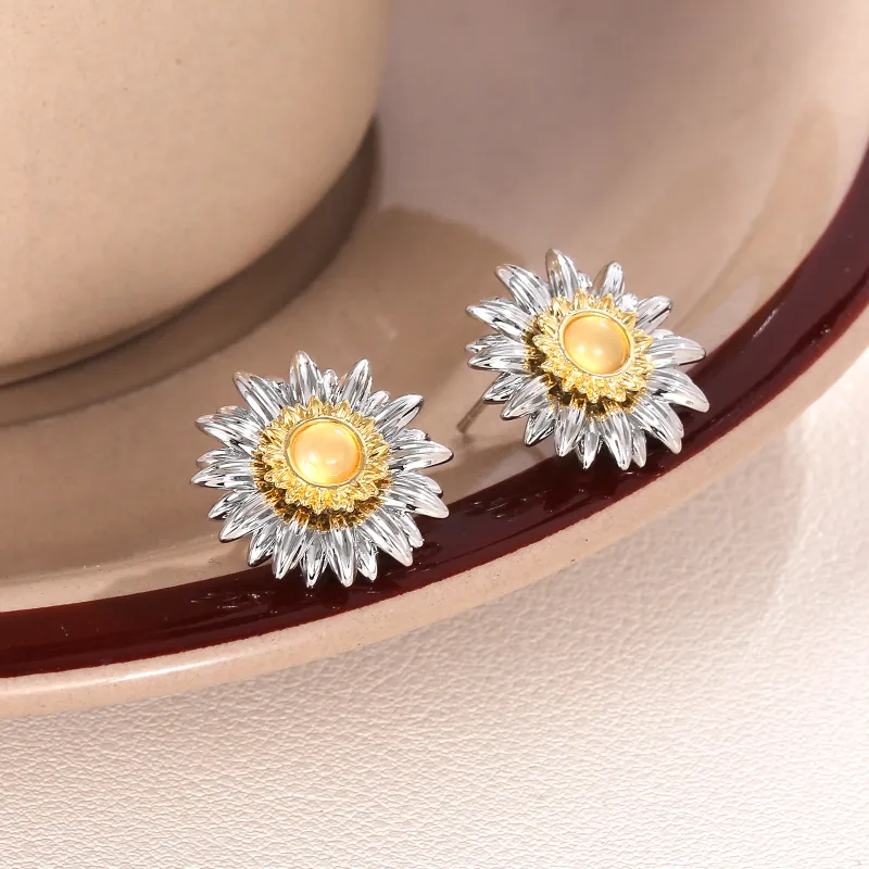 BING STUDIO 925 Sterling Silver Needle Stud Earrings Unisex-2