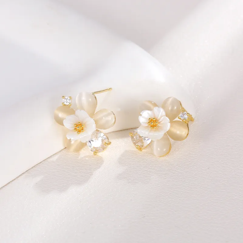 BING STUDIO Copper Stud Earrings Women's-3