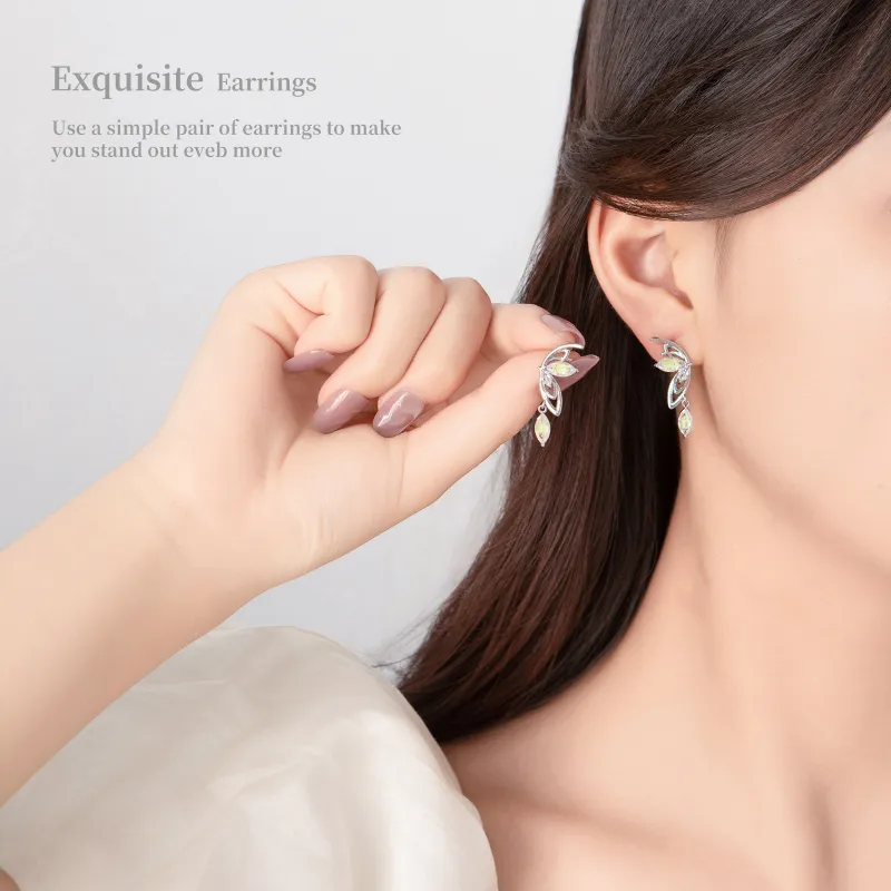BING STUDIO 925 Silver Needles Stud Earrings Women's-2