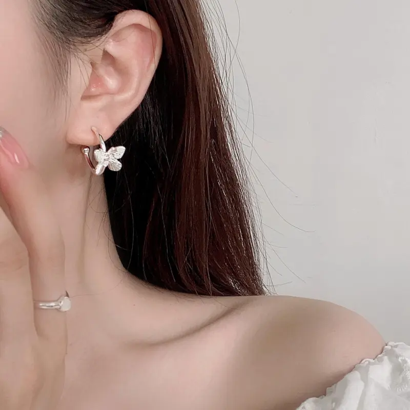 BING STUDIO 925 Silver Needles Earrings Women's-2