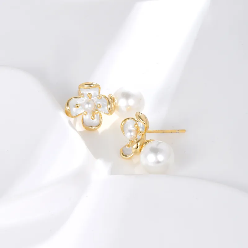 BING STUDIO 925 Silver Needles Stud Earrings Women's-2