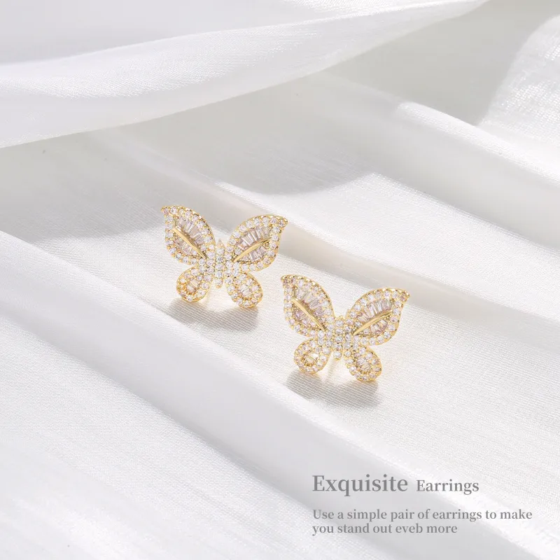 BING STUDIO 925 Silver Needles Stud Earrings Women's-6