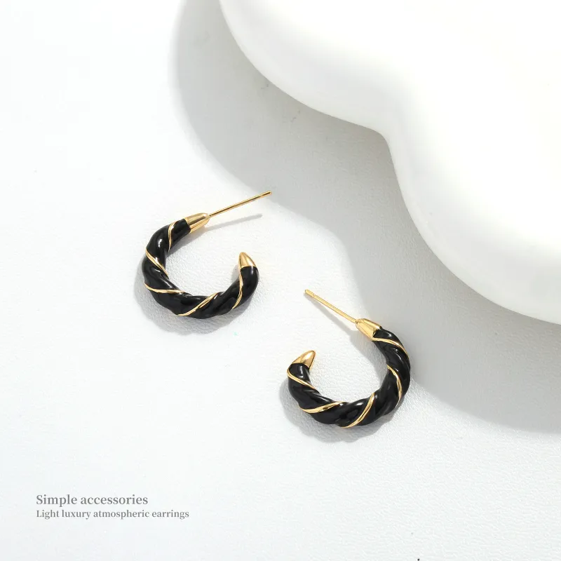 BING STUDIO S925 Silver Stud Earrings Women's-4