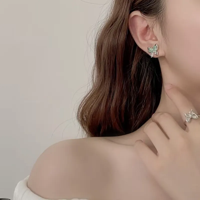 BING STUDIO Copper Stud Earrings Women's-1