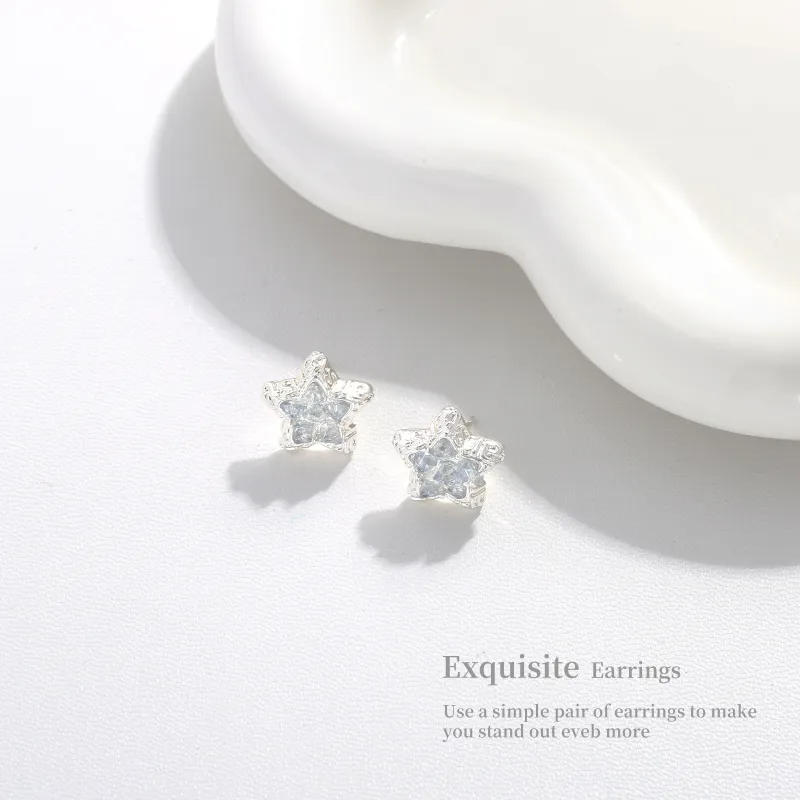 BING STUDIO 925 Silver Needles Stud Earrings Women's-4