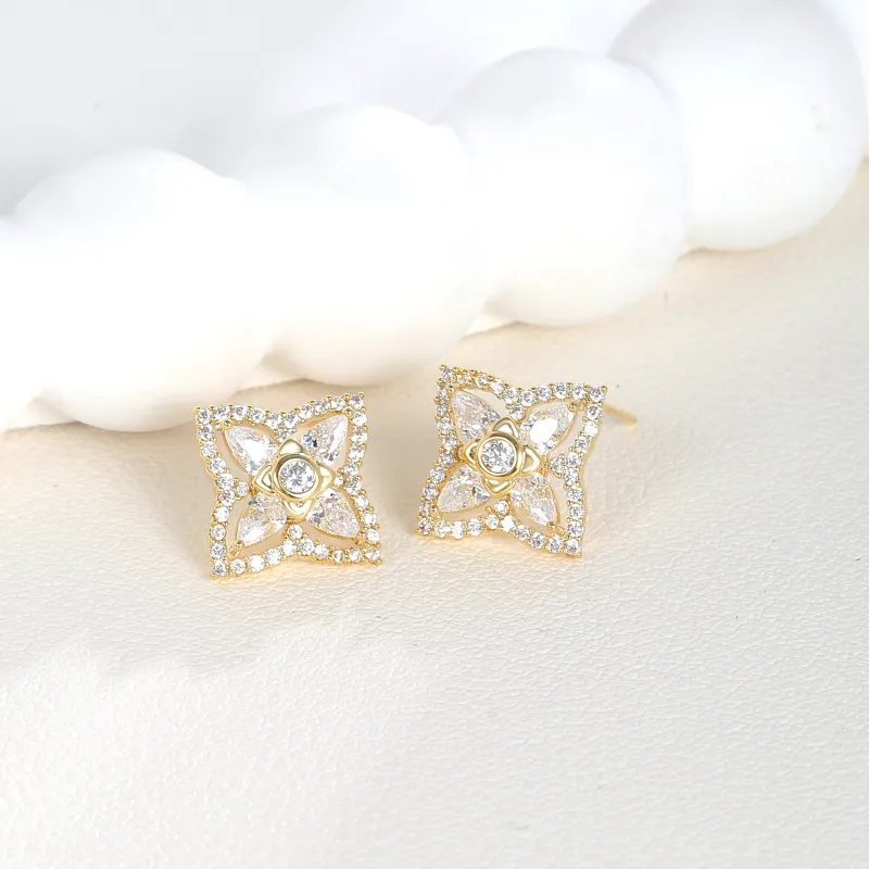 BING STUDIO S925 Silver Stud Earrings Women's-4