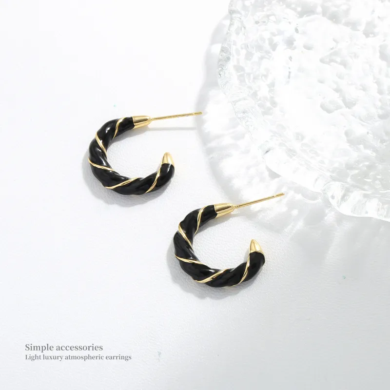 BING STUDIO S925 Silver Stud Earrings Women's-3