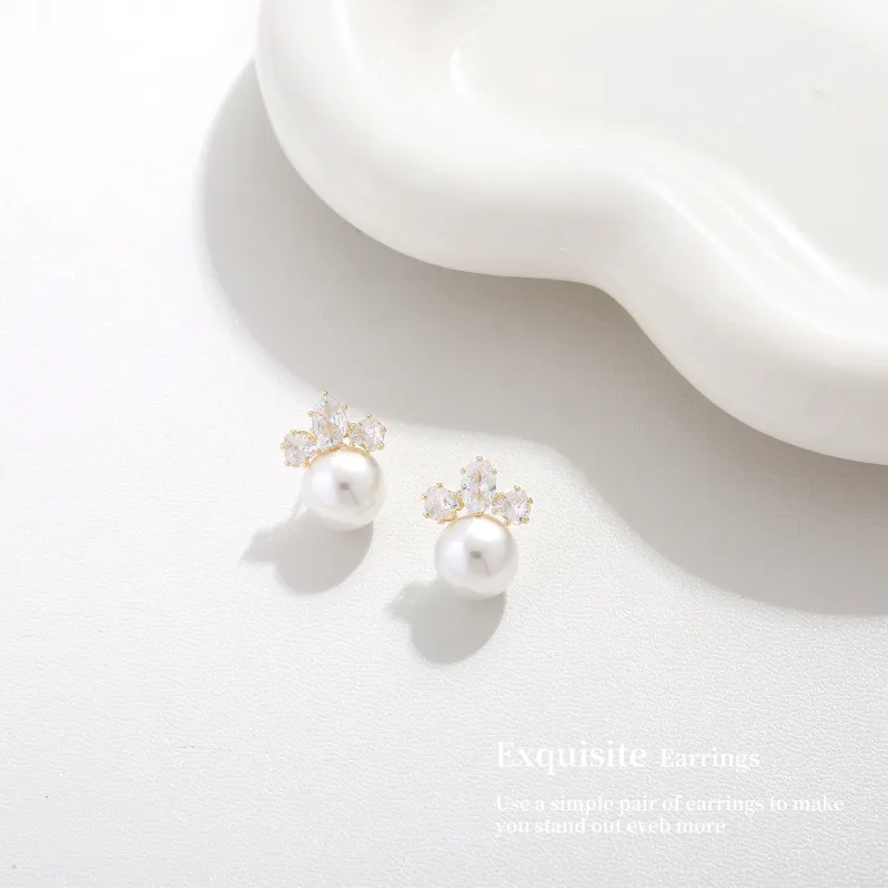 BING STUDIO 925 Silver Needles Stud Earrings Women's-4