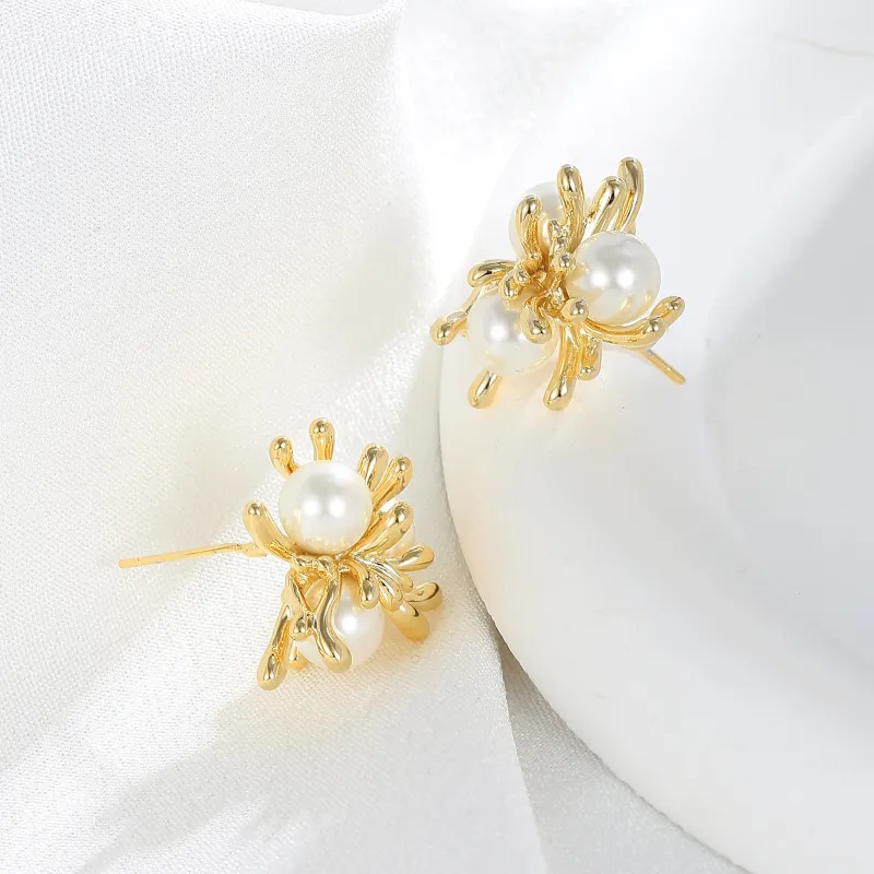 BING STUDIO 925 Silver Needles Stud Earrings Women's-4