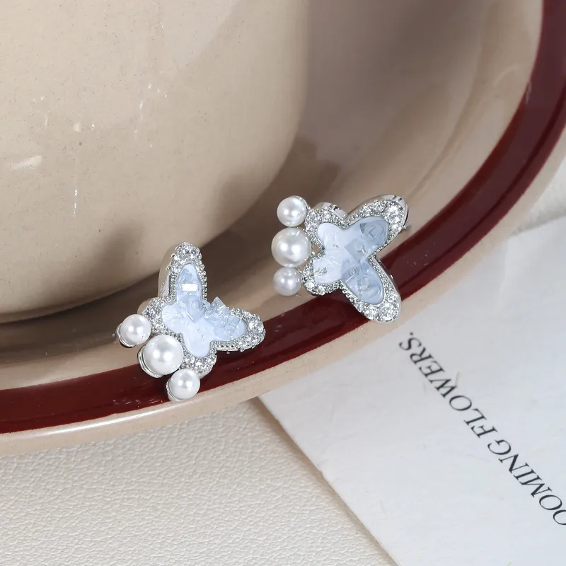 BING STUDIO 925 Silver Needles Stud Earrings Women's-3