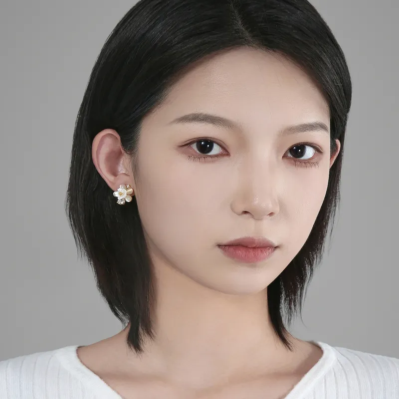 BING STUDIO Copper Stud Earrings Women's-1