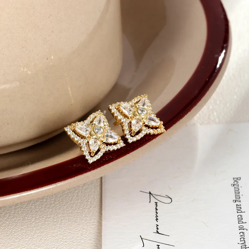 BING STUDIO S925 Silver Stud Earrings Women's-3