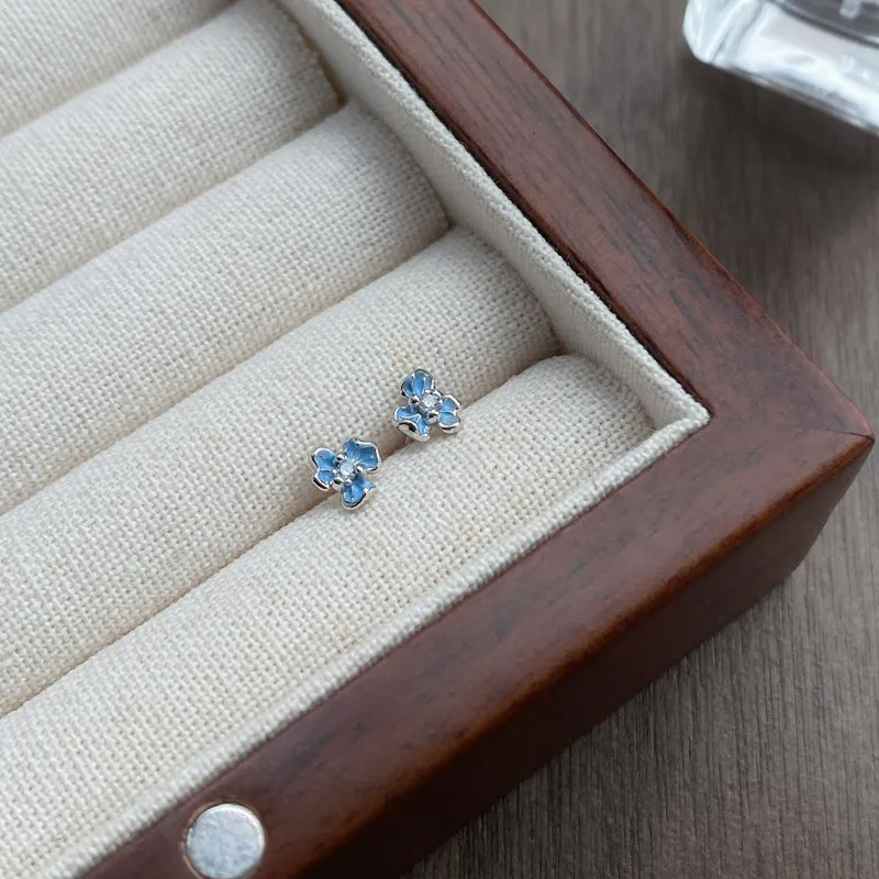 BING STUDIO Zircon Stud Earrings Women's-3