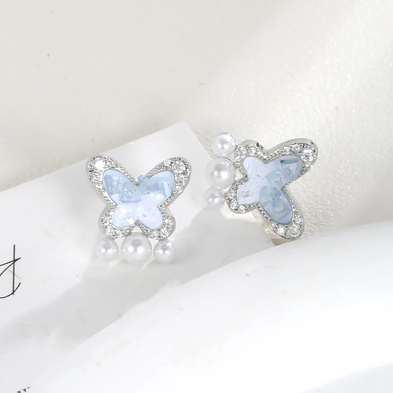 BING STUDIO 925 Silver Needles Stud Earrings Women's-2