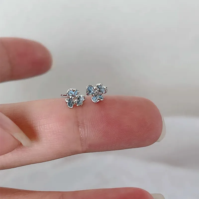 BING STUDIO Zircon Stud Earrings Women's-2
