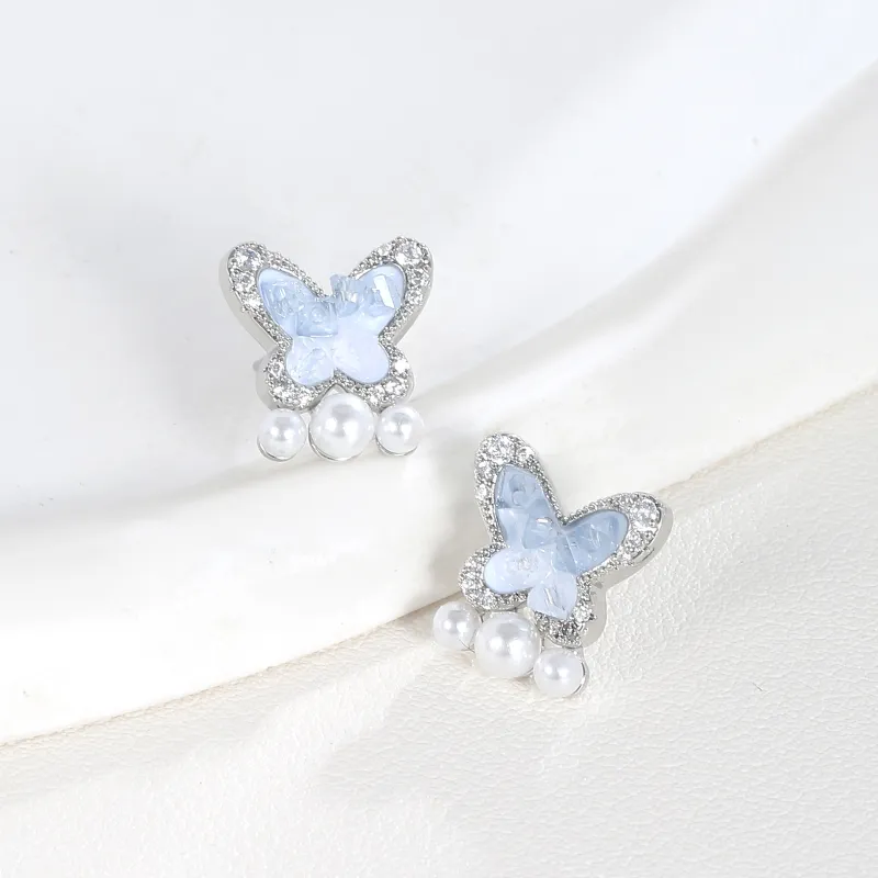 BING STUDIO 925 Silver Needles Stud Earrings Women's-1