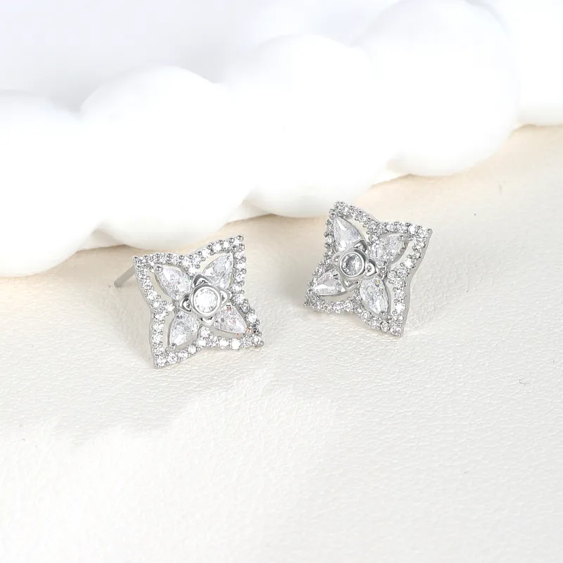 BING STUDIO S925 Silver Stud Earrings Women's-1