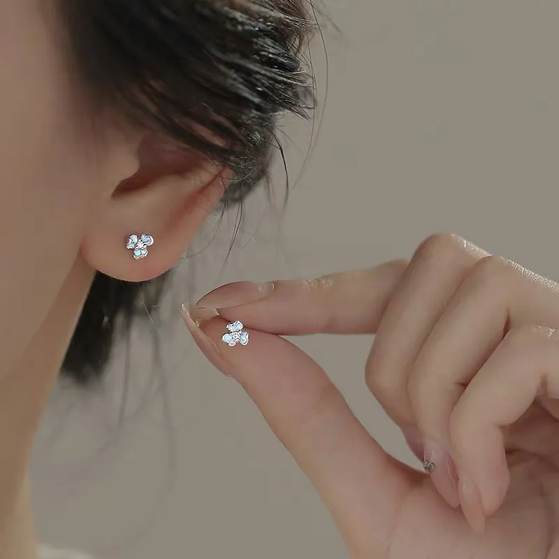 BING STUDIO Zircon Stud Earrings Women's-1