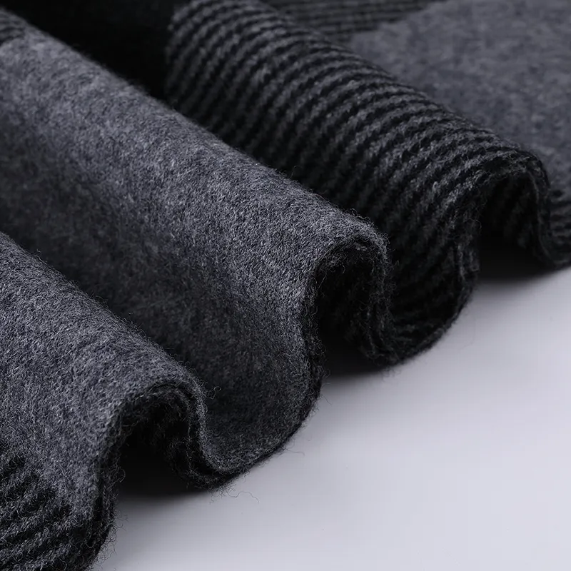 LIBO Sheep Wool Knit Scarves Men's-11