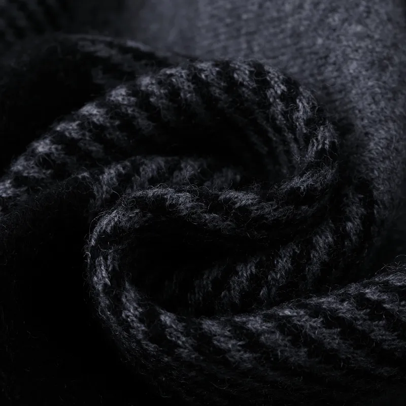 LIBO Sheep Wool Knit Scarves Men's-12
