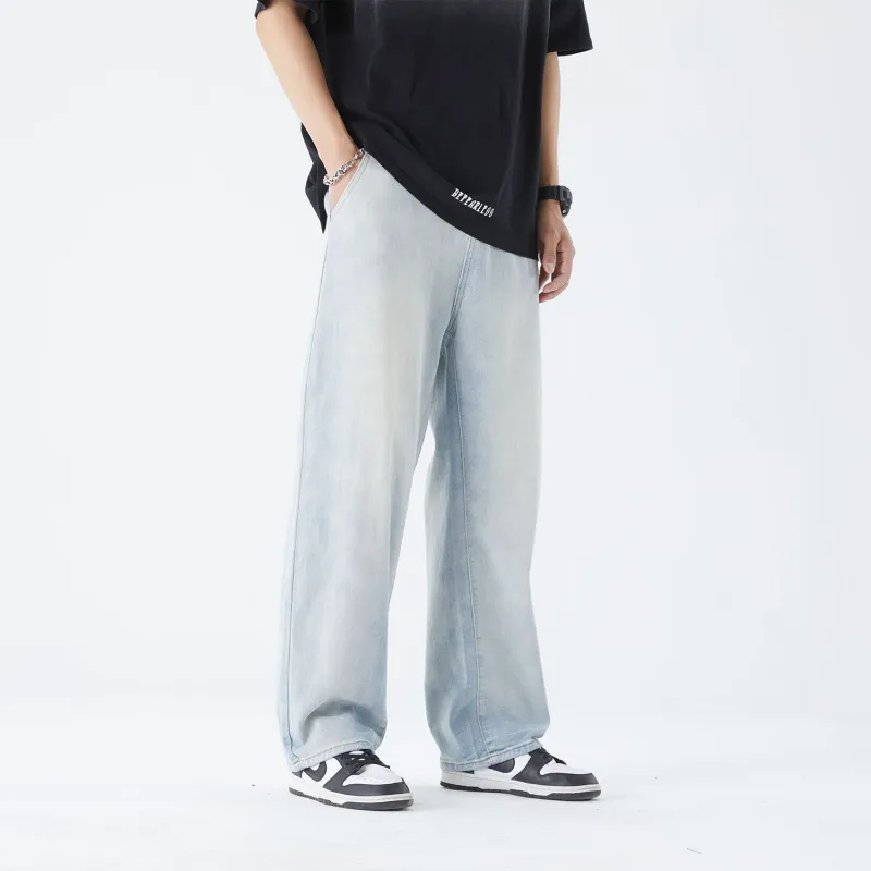 THREE-BODY Jeans Unisex Light Blue-7
