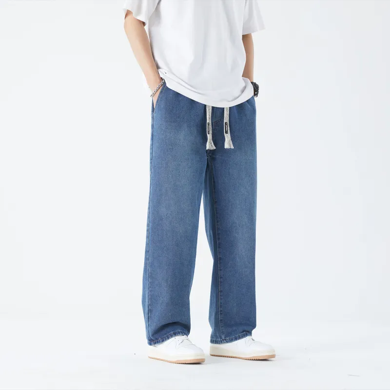 THREE-BODY Jeans Unisex Vintage Blue-9