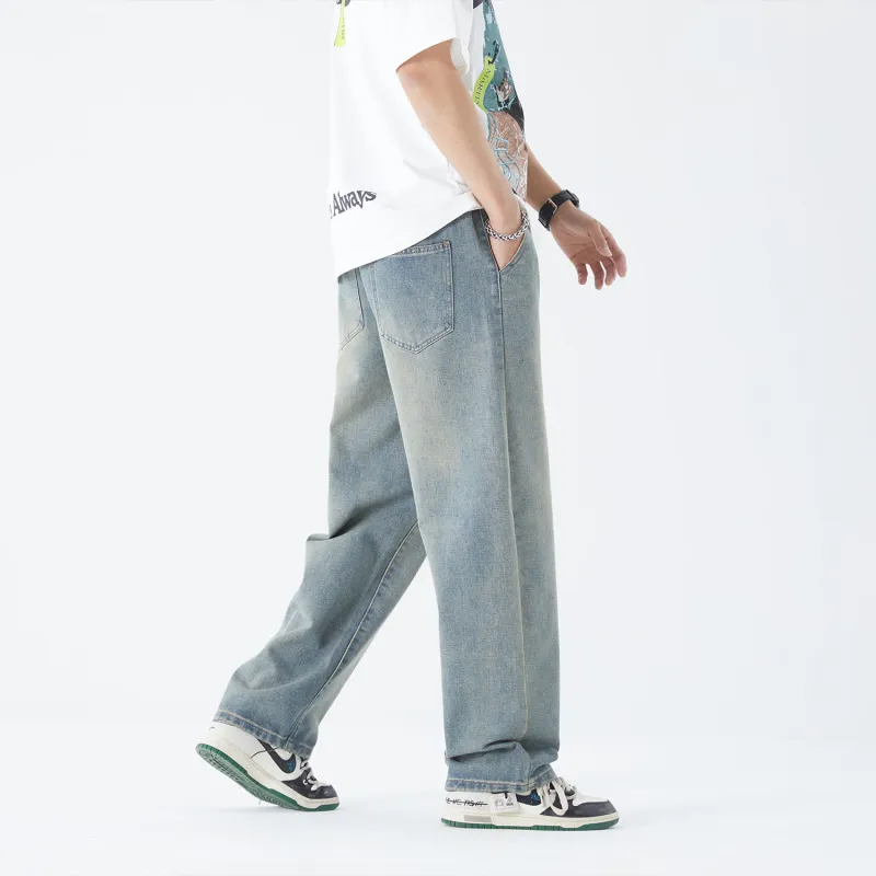 THREE-BODY Jeans Unisex Washed Color-6