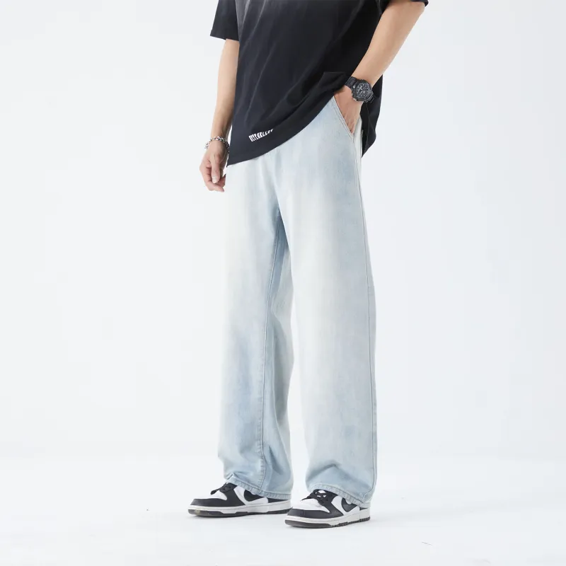 THREE-BODY Jeans Unisex Light Blue-4