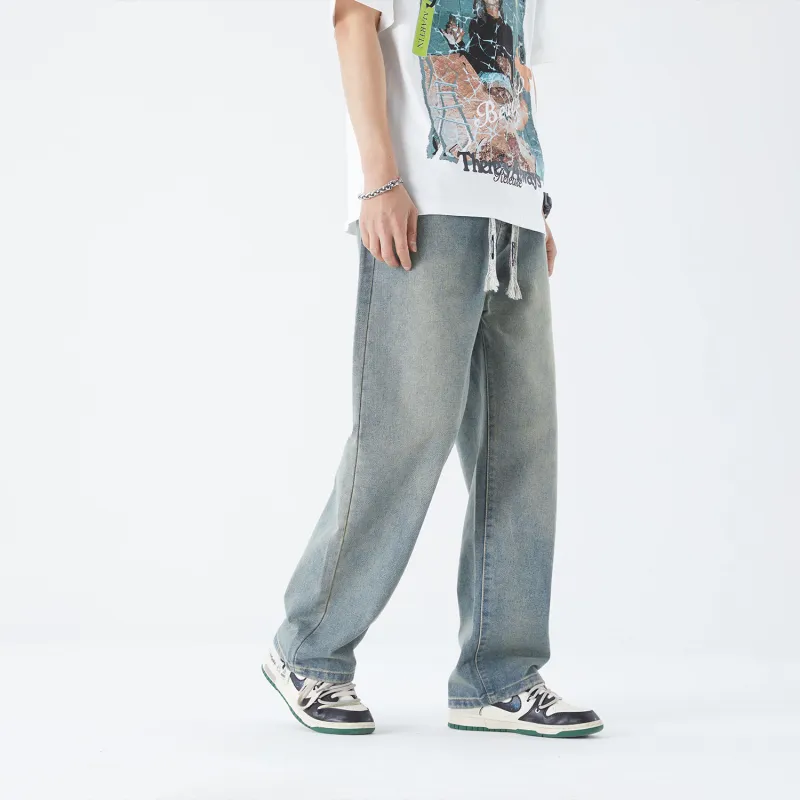 THREE-BODY Jeans Unisex Washed Color-7