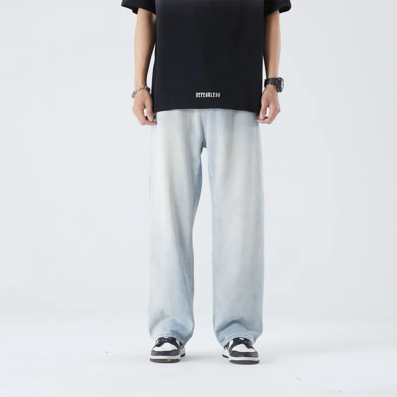 THREE-BODY Jeans Unisex Light Blue-2
