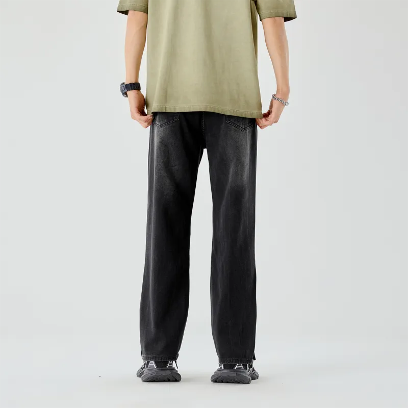 THREE-BODY Jeans Unisex Black Gray-6