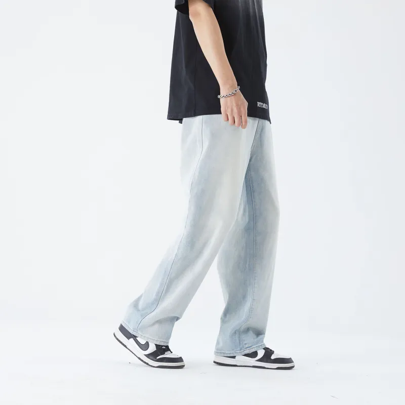 THREE-BODY Jeans Unisex Light Blue-9