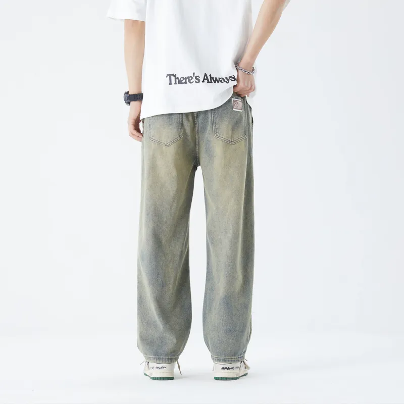 THREE-BODY Jeans Unisex Yellow Mud-6