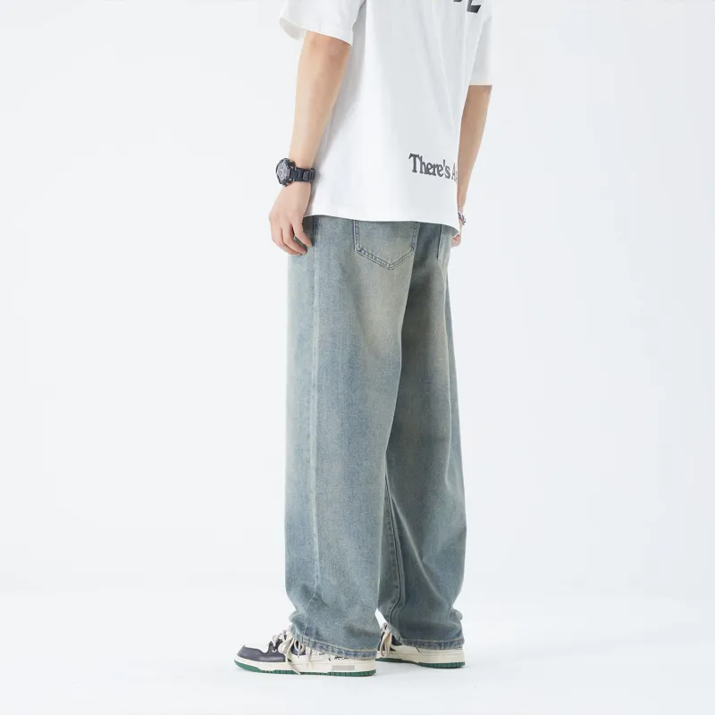 THREE-BODY Jeans Unisex Washed Color-5
