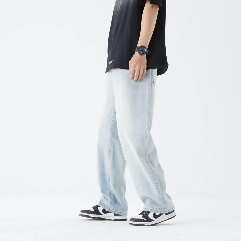 THREE-BODY Jeans Unisex Light Blue-5