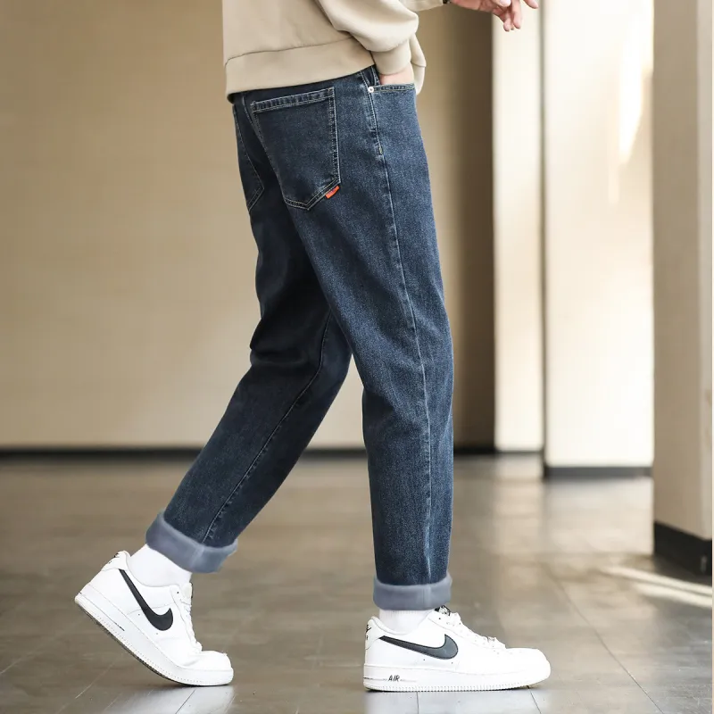 JEANSWEST American Vintage Classic Casual Versatile Everyday Commute Basic Straight Fit Spring Fall Men's-9