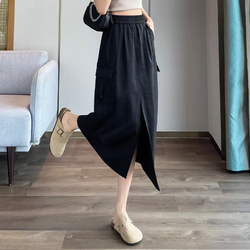 JEANSWEST Casual Long Skirts Women's-1