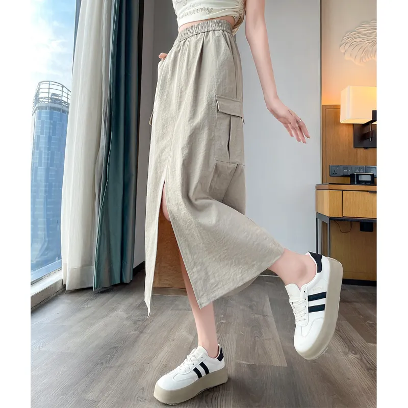 JEANSWEST Casual Long Skirts Women's-9