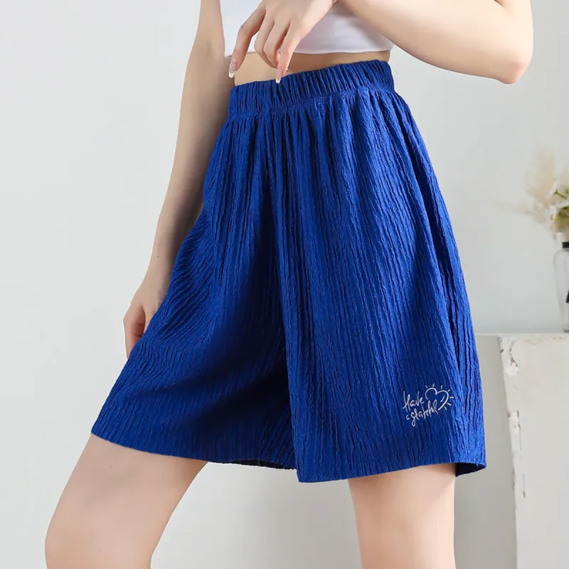 Jean West Resort Style Solid Color High Rise Knee Length Pants Outerwear Thin Petite Summer Women's Apricot-15