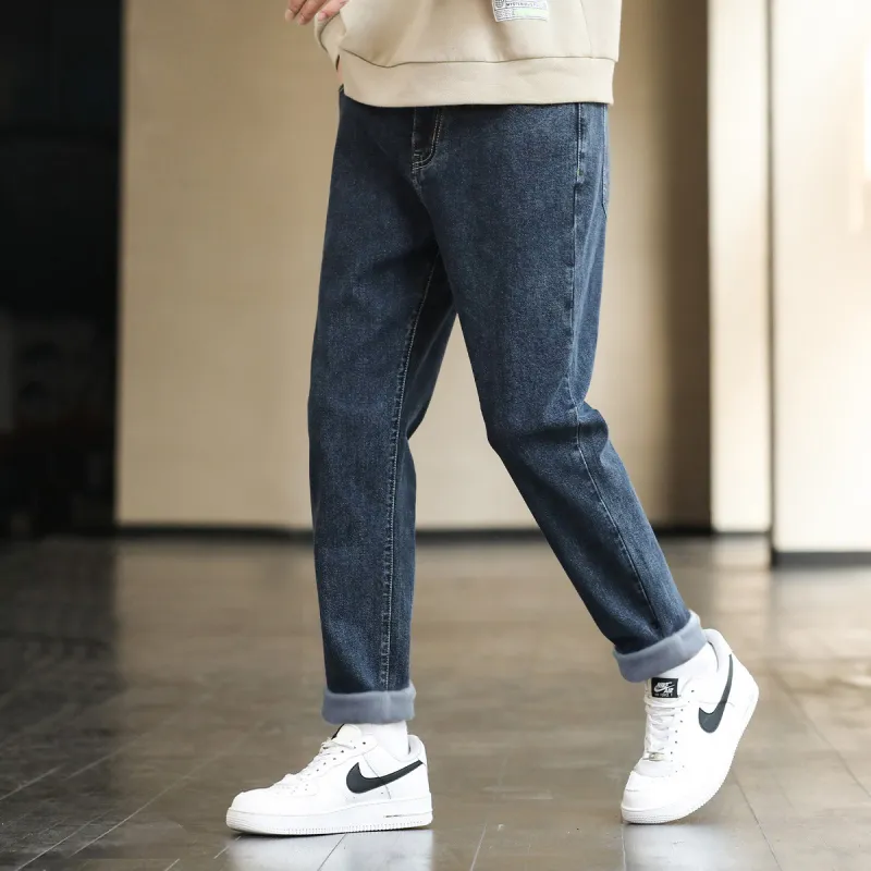 JEANSWEST American Vintage Classic Casual Versatile Everyday Commute Basic Straight Fit Spring Fall Men's-8