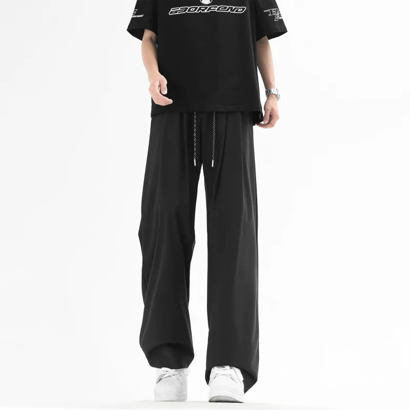 JEANSWEST Casual Pants Unisex Black-2