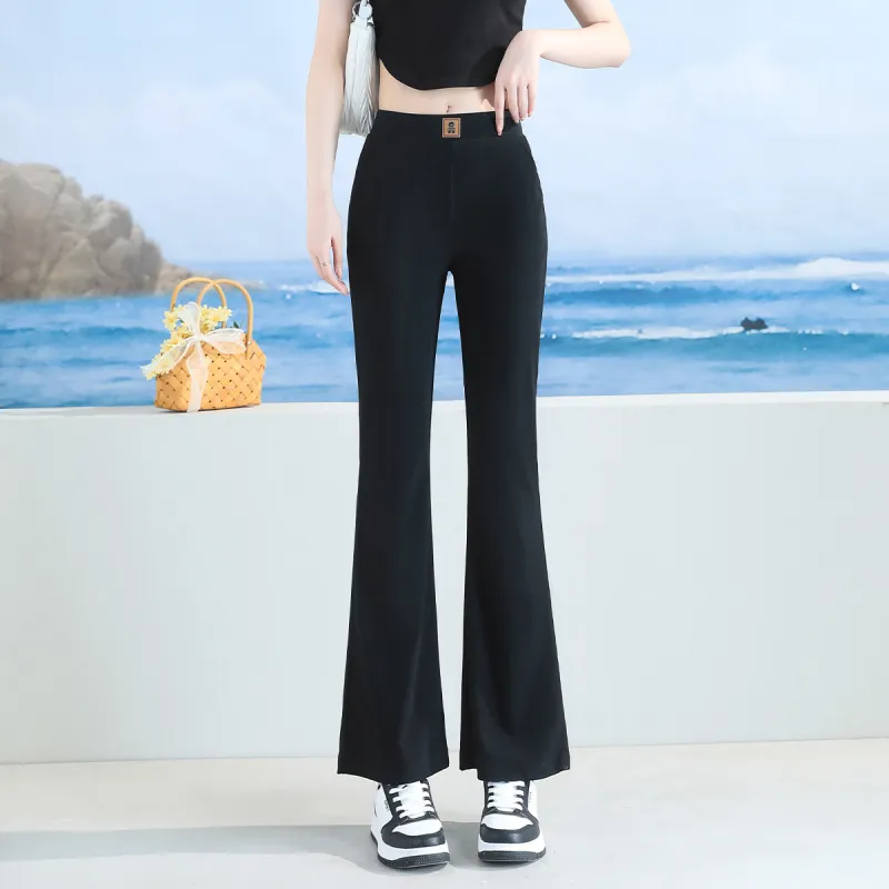 JEANSWEST Casual Pants Summer Women's Black-1